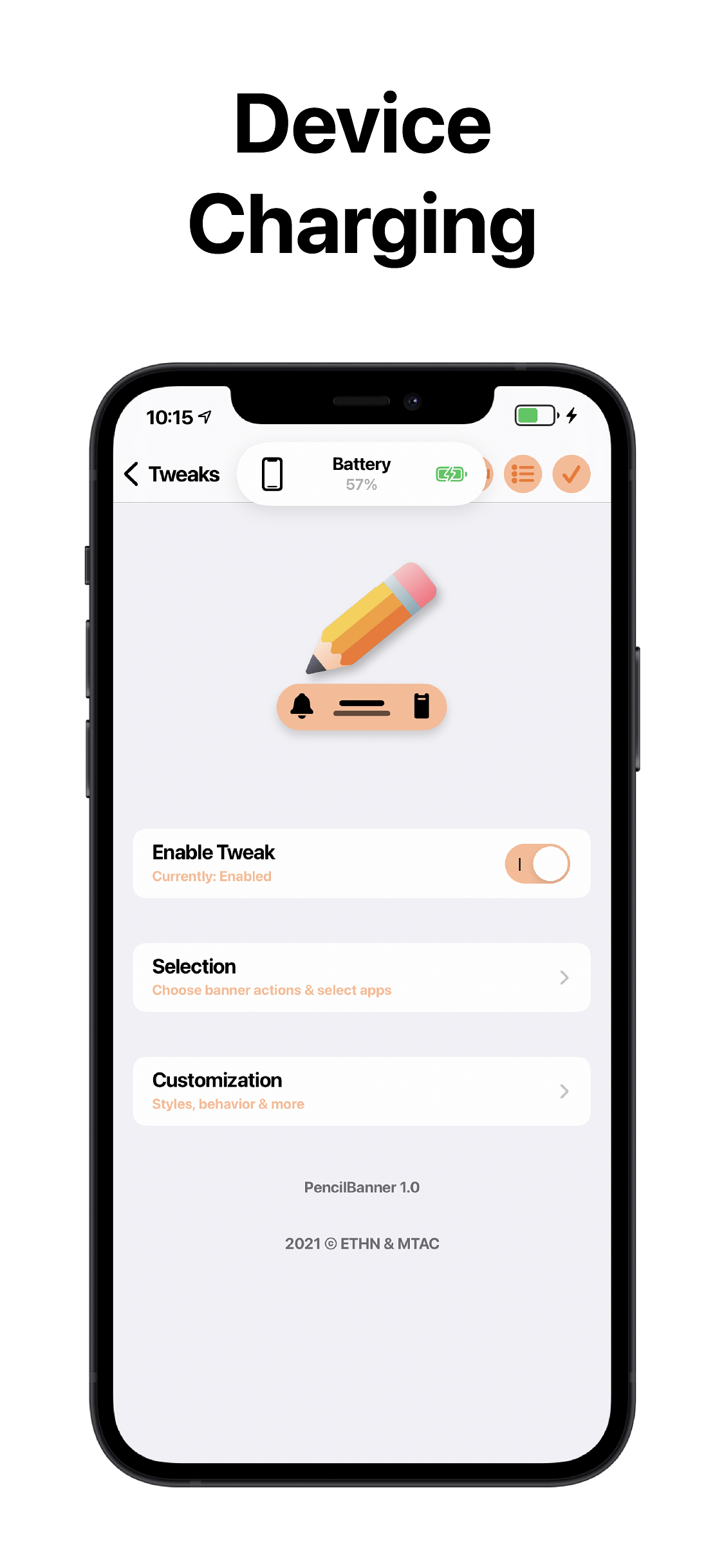 PencilBanner Tweak Screenshot
