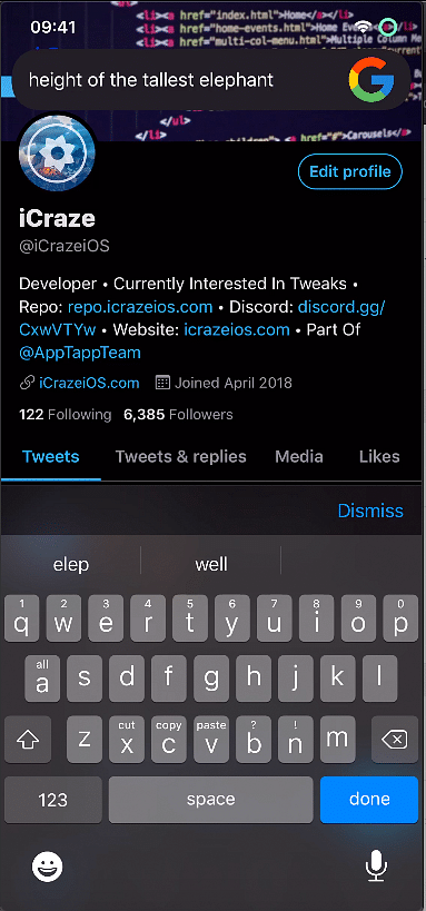 QuickSearch Tweak Screenshot