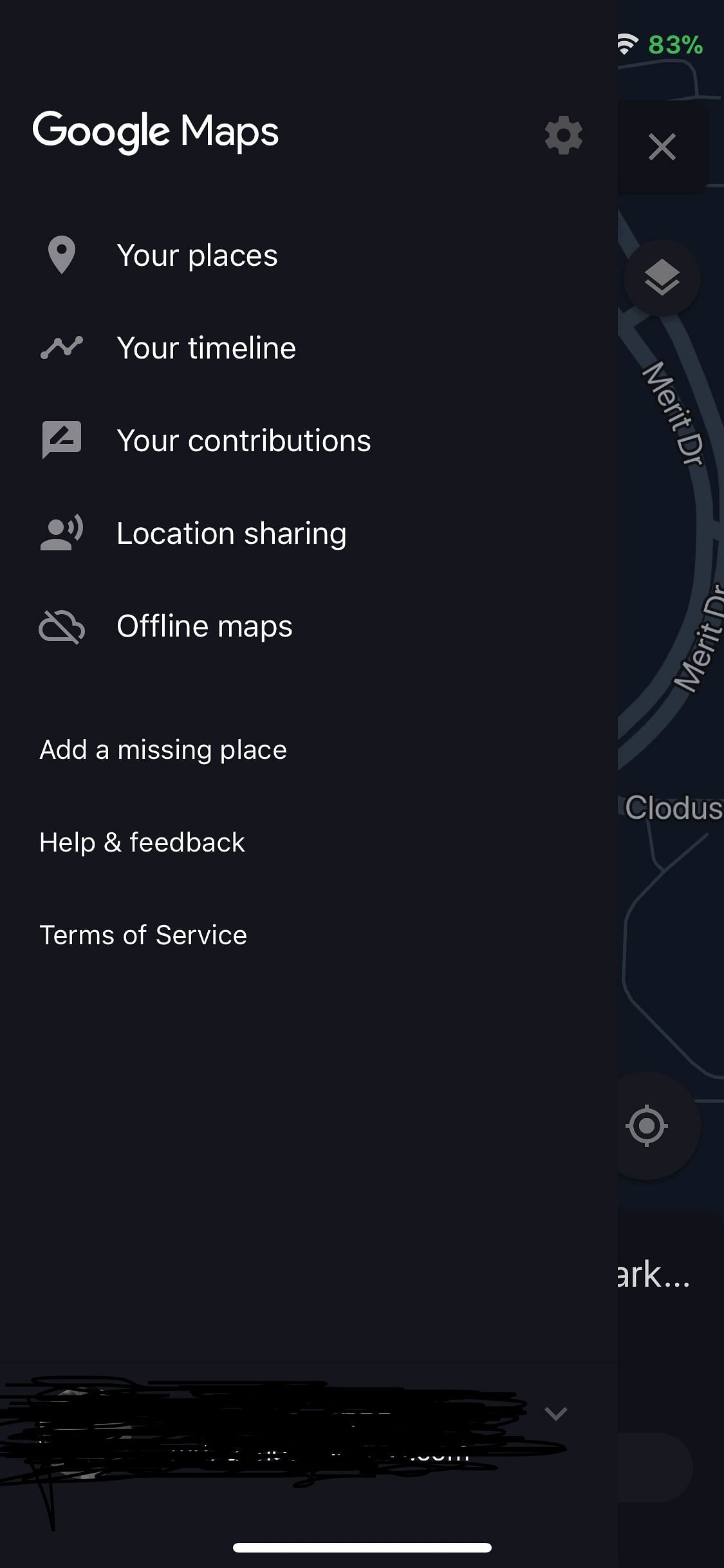Dark GMaps Tweak Screenshot