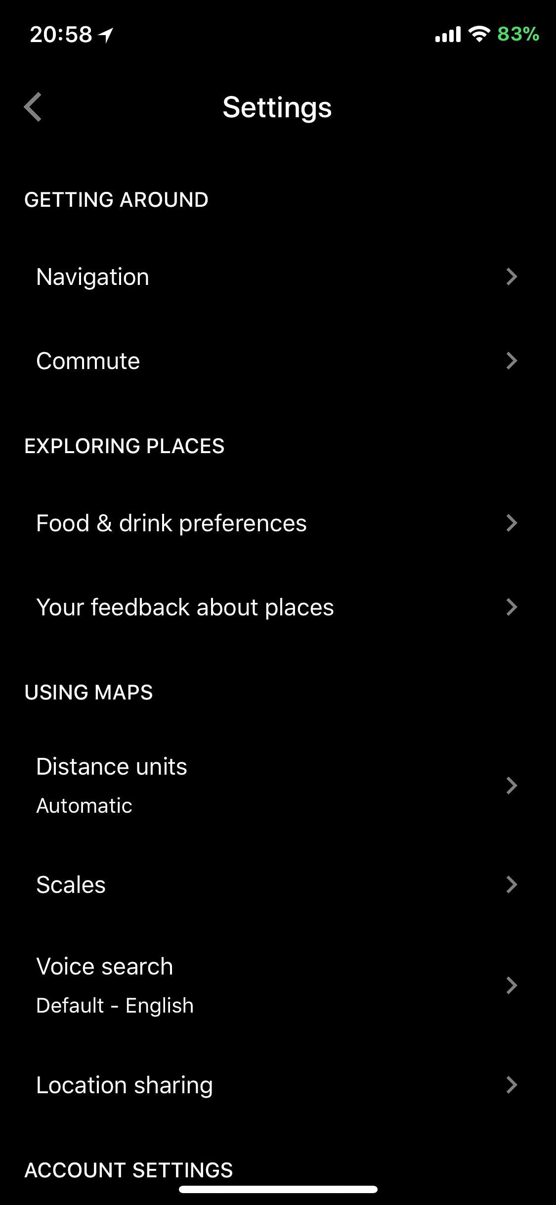Dark GMaps Tweak Screenshot