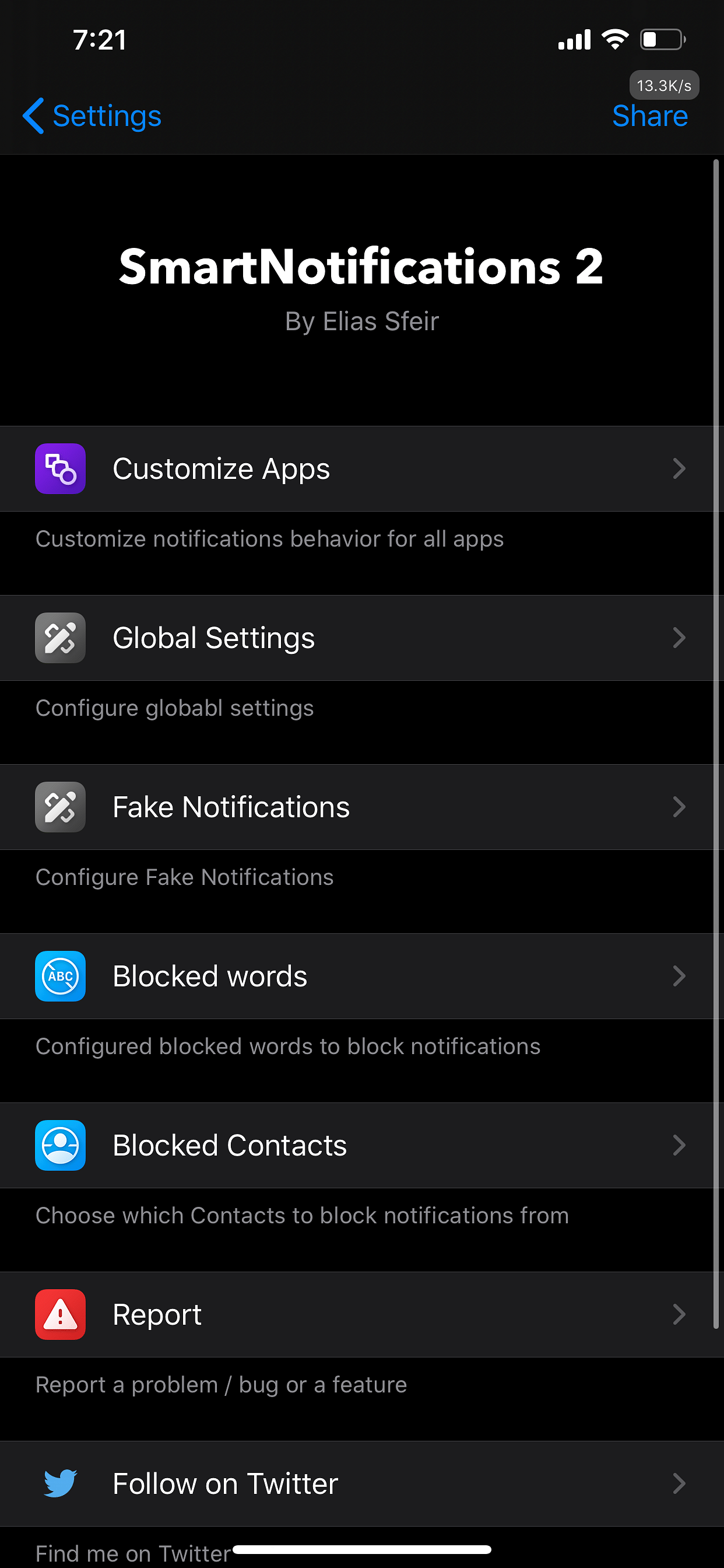 SmartNotifications 2 Tweak Screenshot