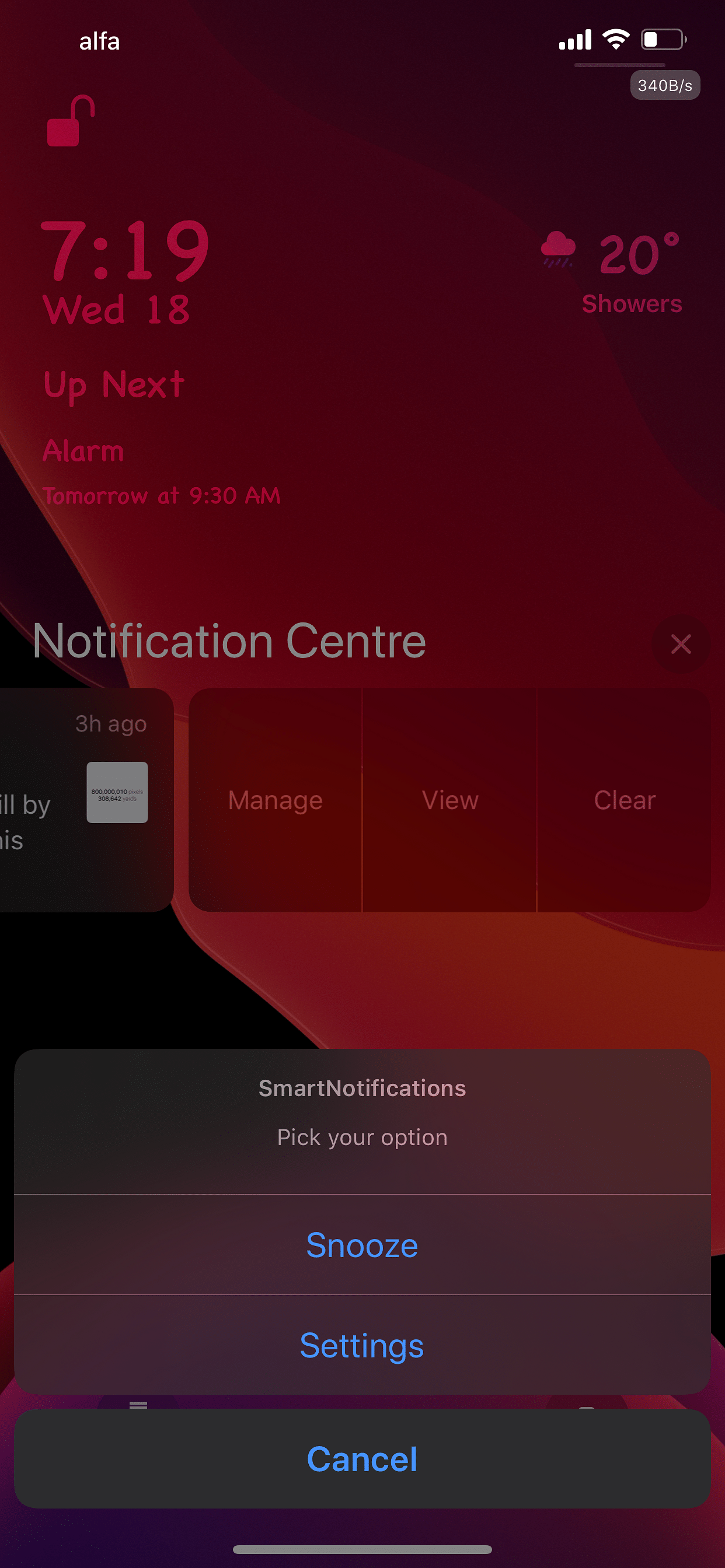 SmartNotifications 2 Tweak Screenshot