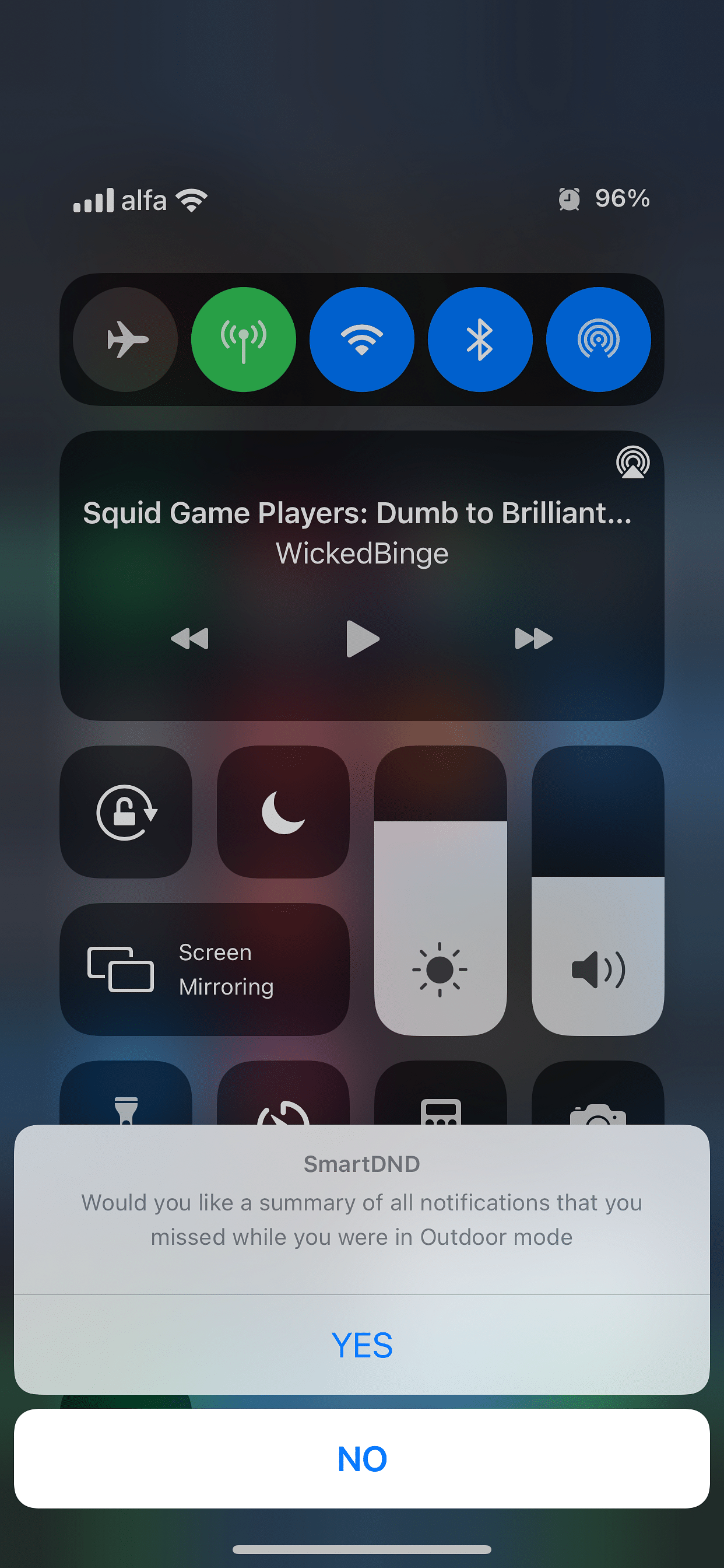 SmartDND Tweak Screenshot
