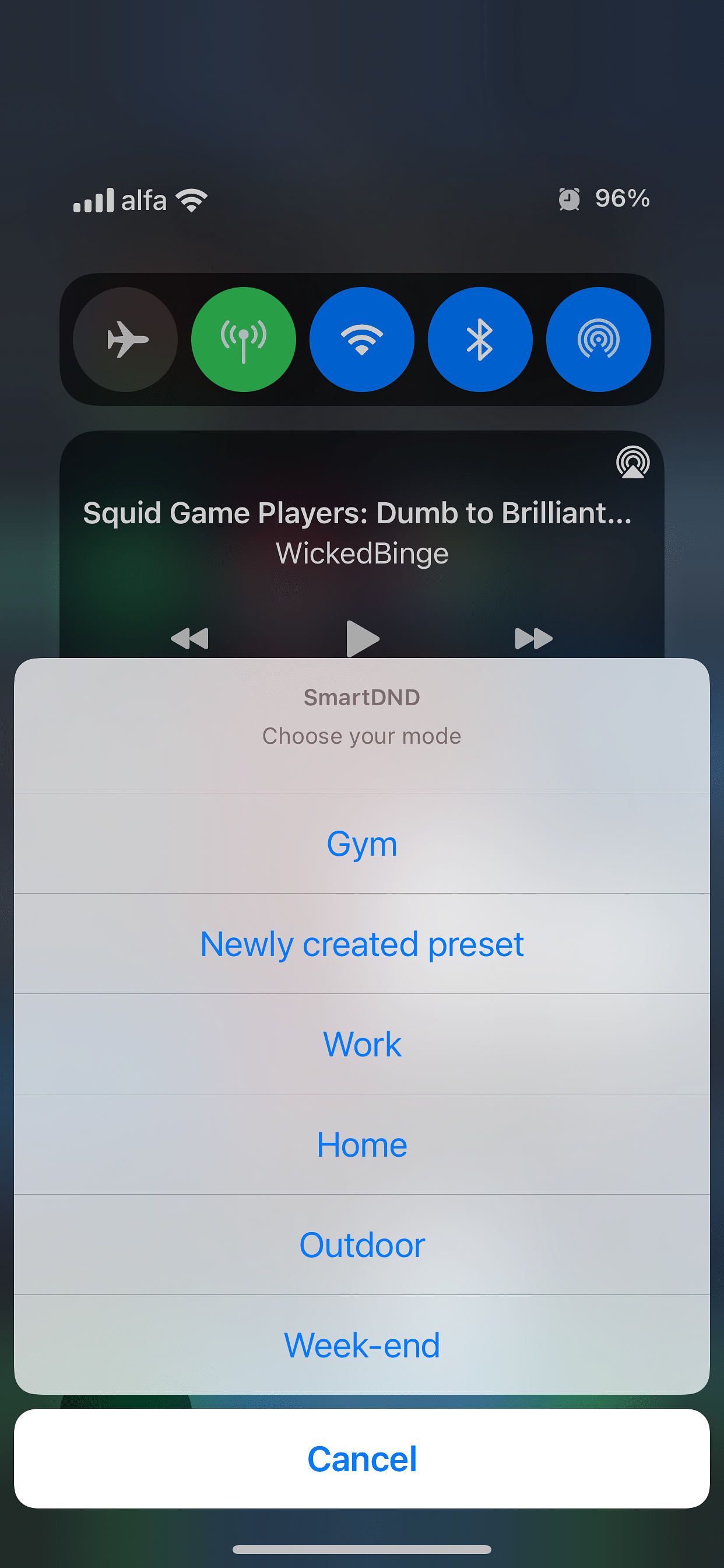 SmartDND Tweak Screenshot