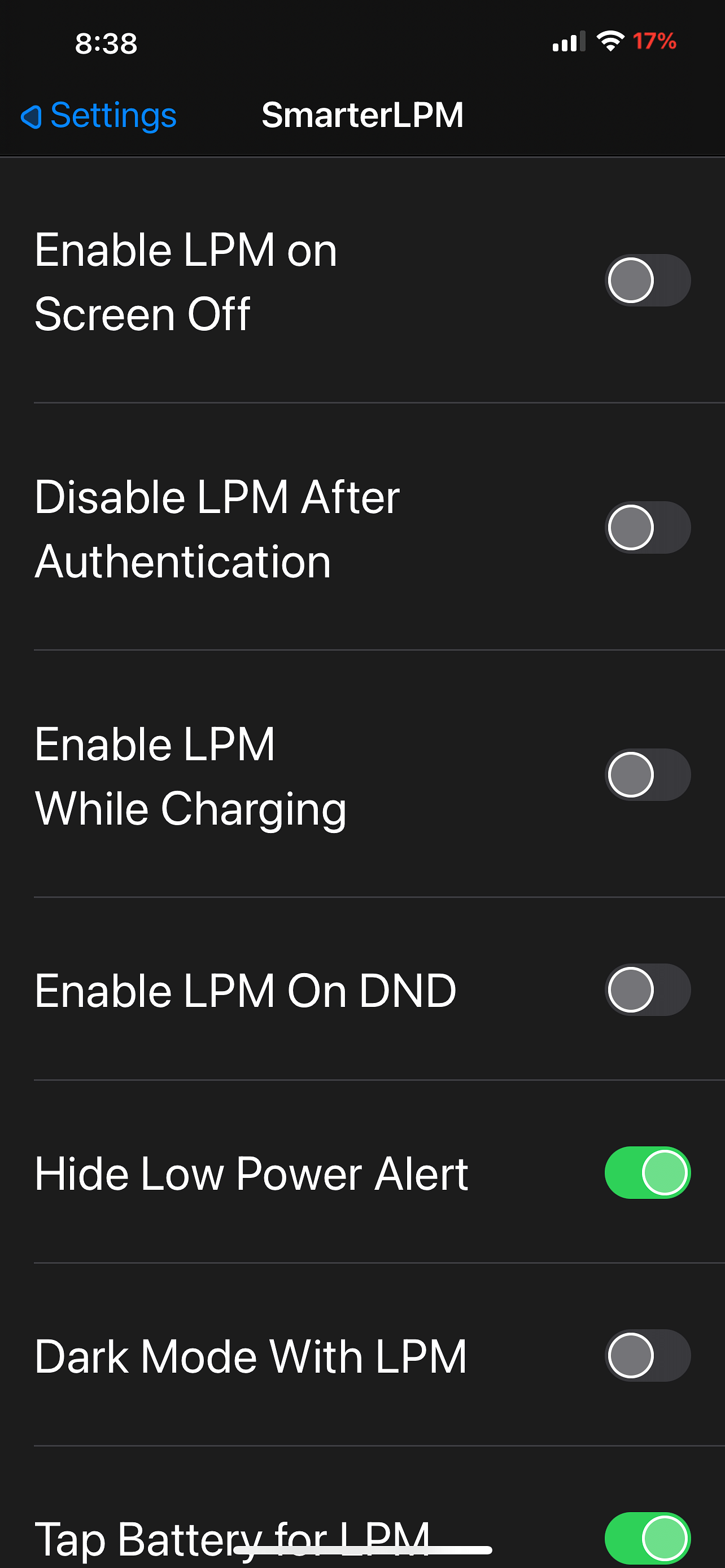SmarterLPM Tweak Screenshot