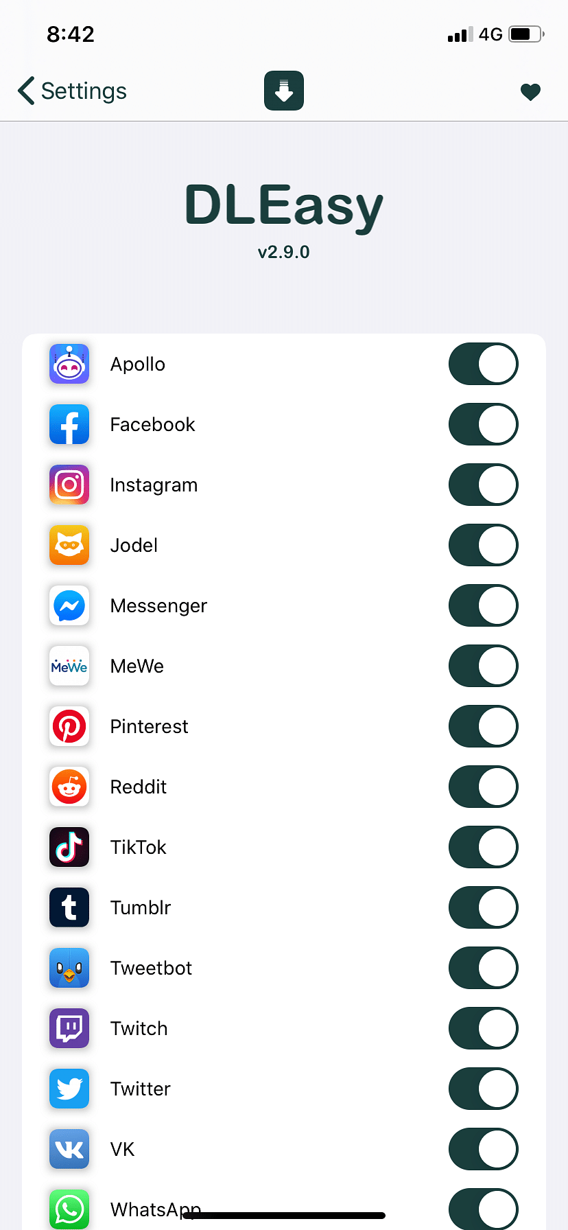 DLEasy Tweak Screenshot