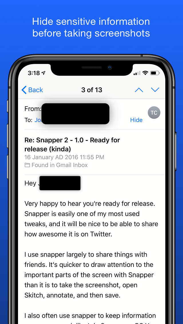 Snapper 2 Tweak Screenshot