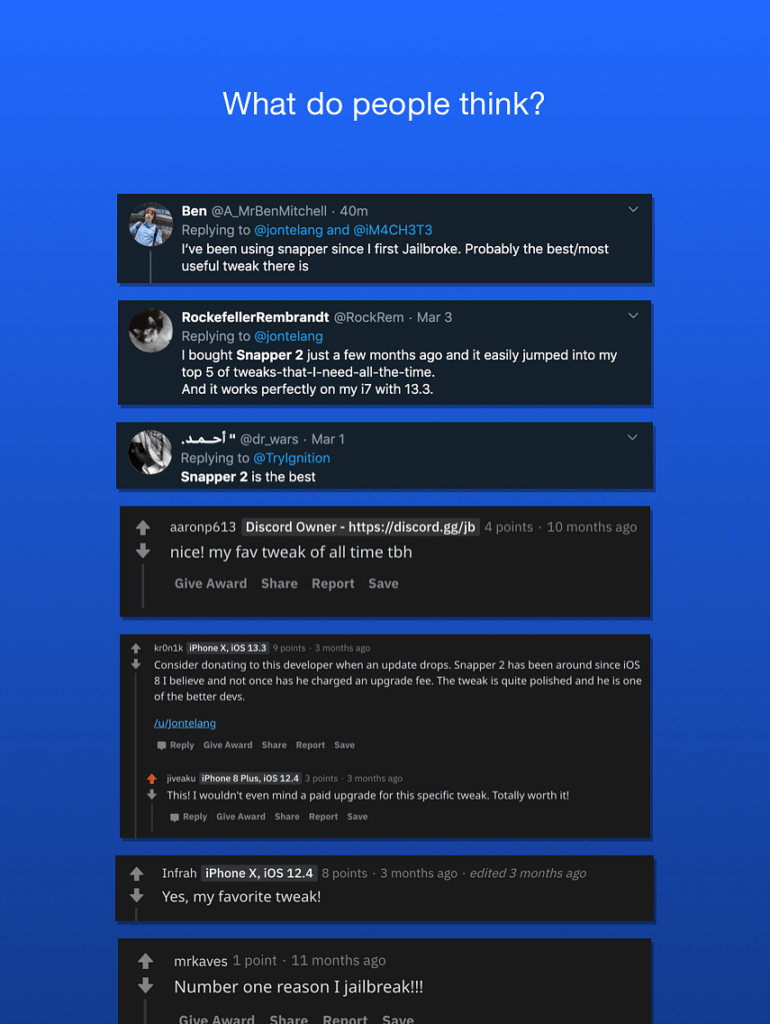 Snapper 2 Tweak Screenshot