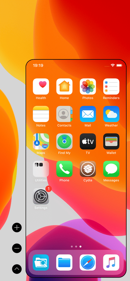 OneHandWizard 2 Tweak Screenshot