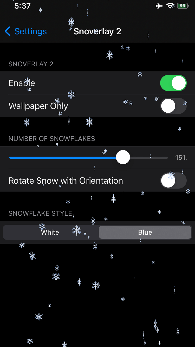Snoverlay 2 Tweak Screenshot