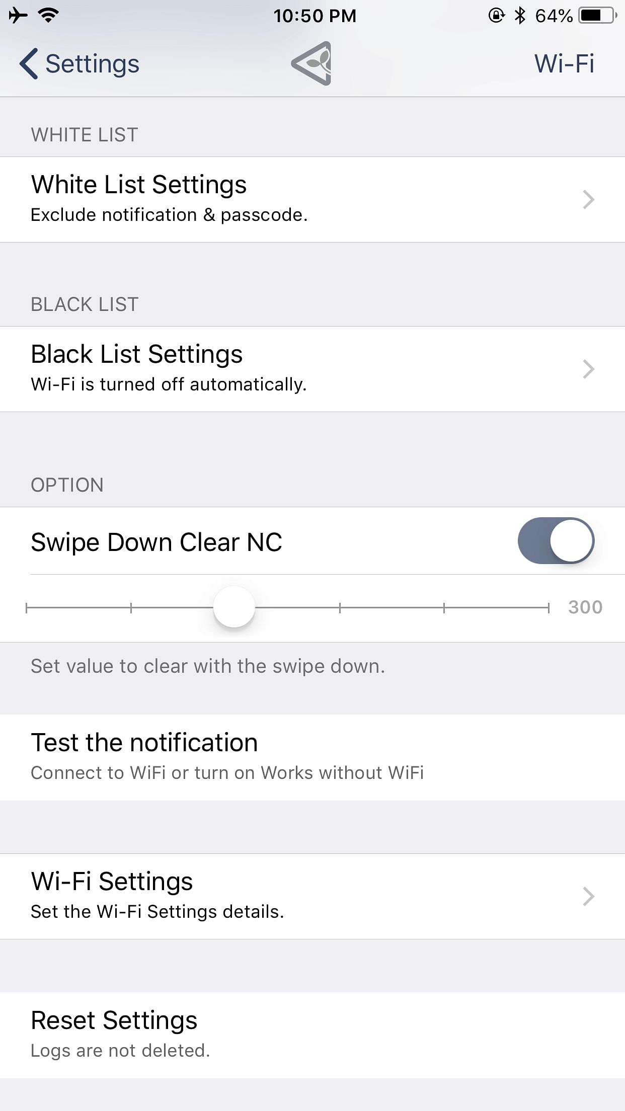 NotifyWiFi X Tweak Screenshot