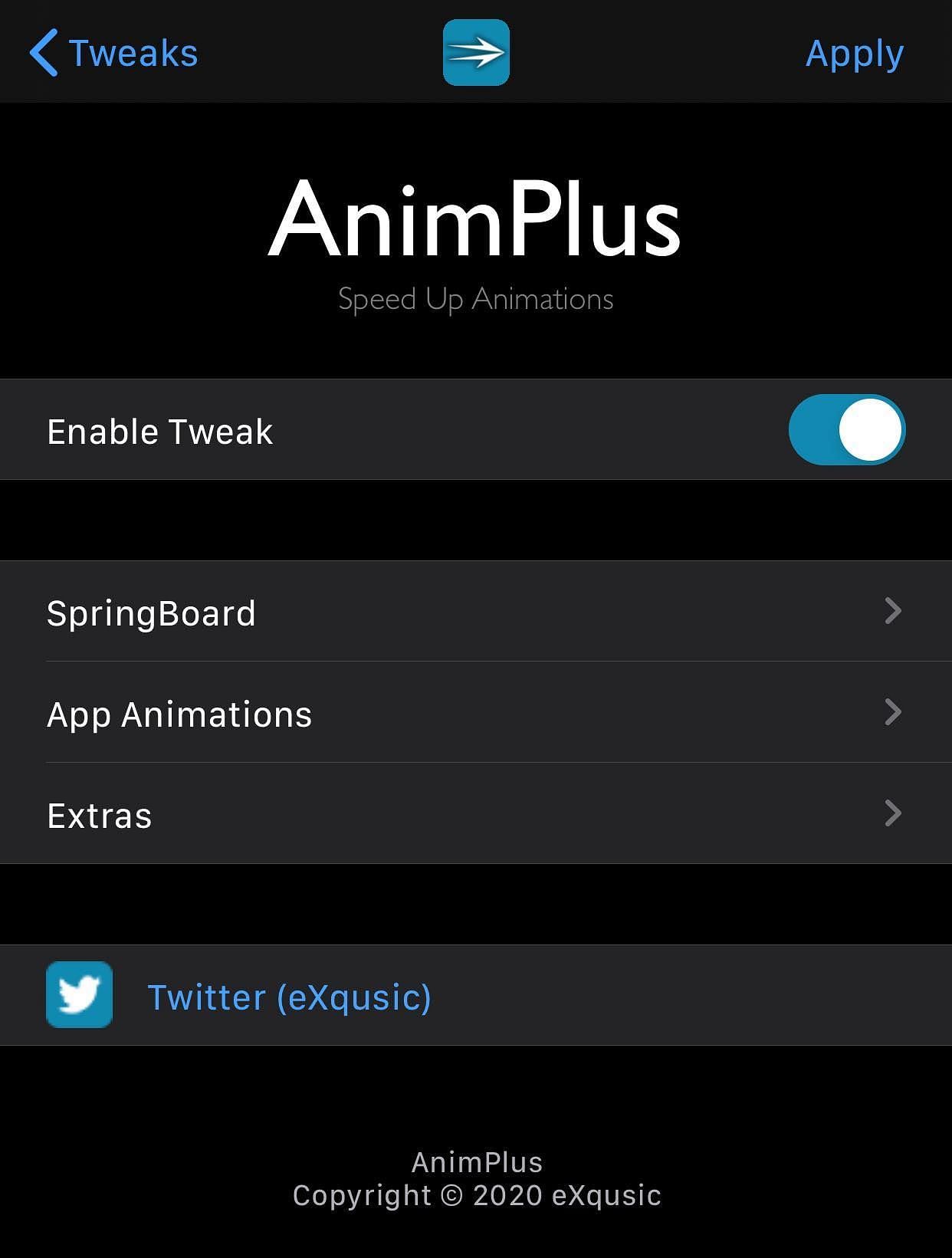 AnimPlus Tweak Screenshot