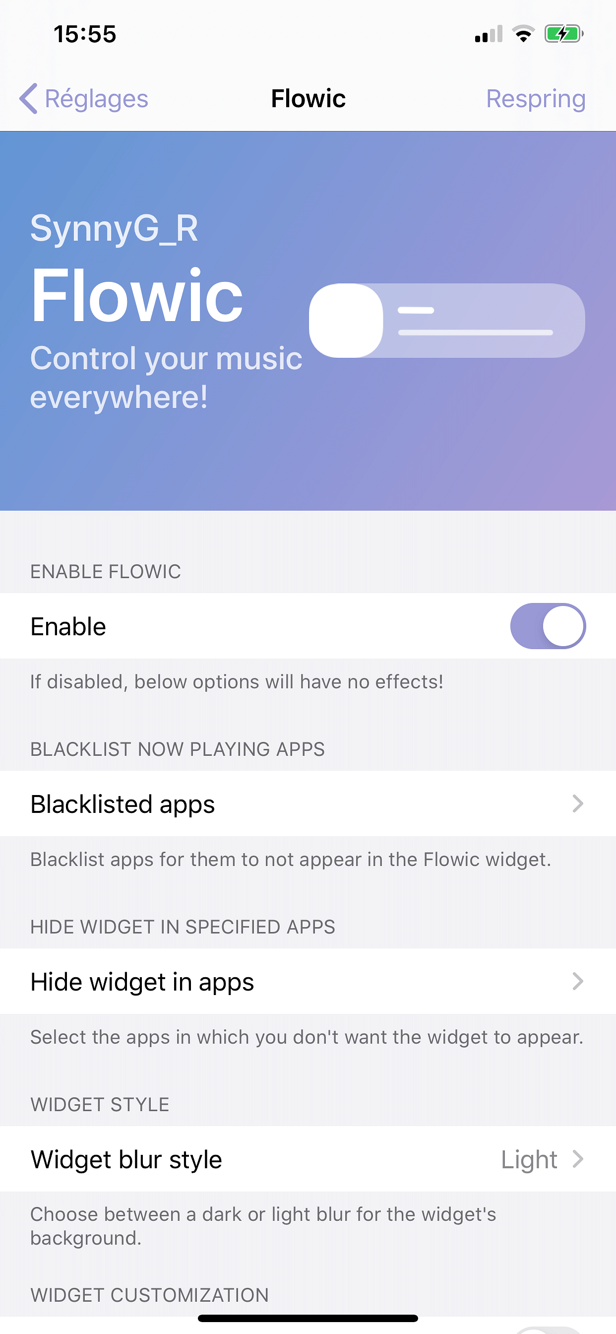 Flowic Tweak Screenshot