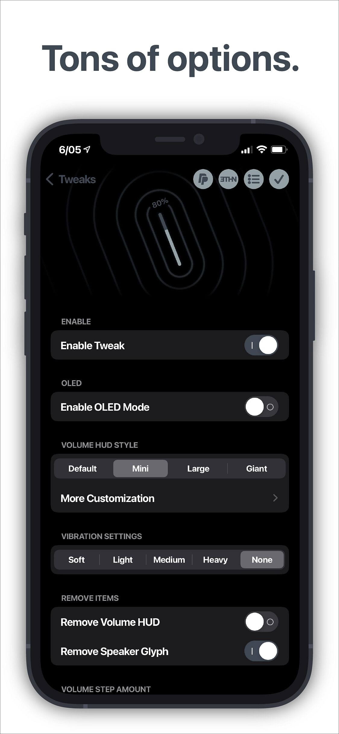 VolVibes Tweak Screenshot