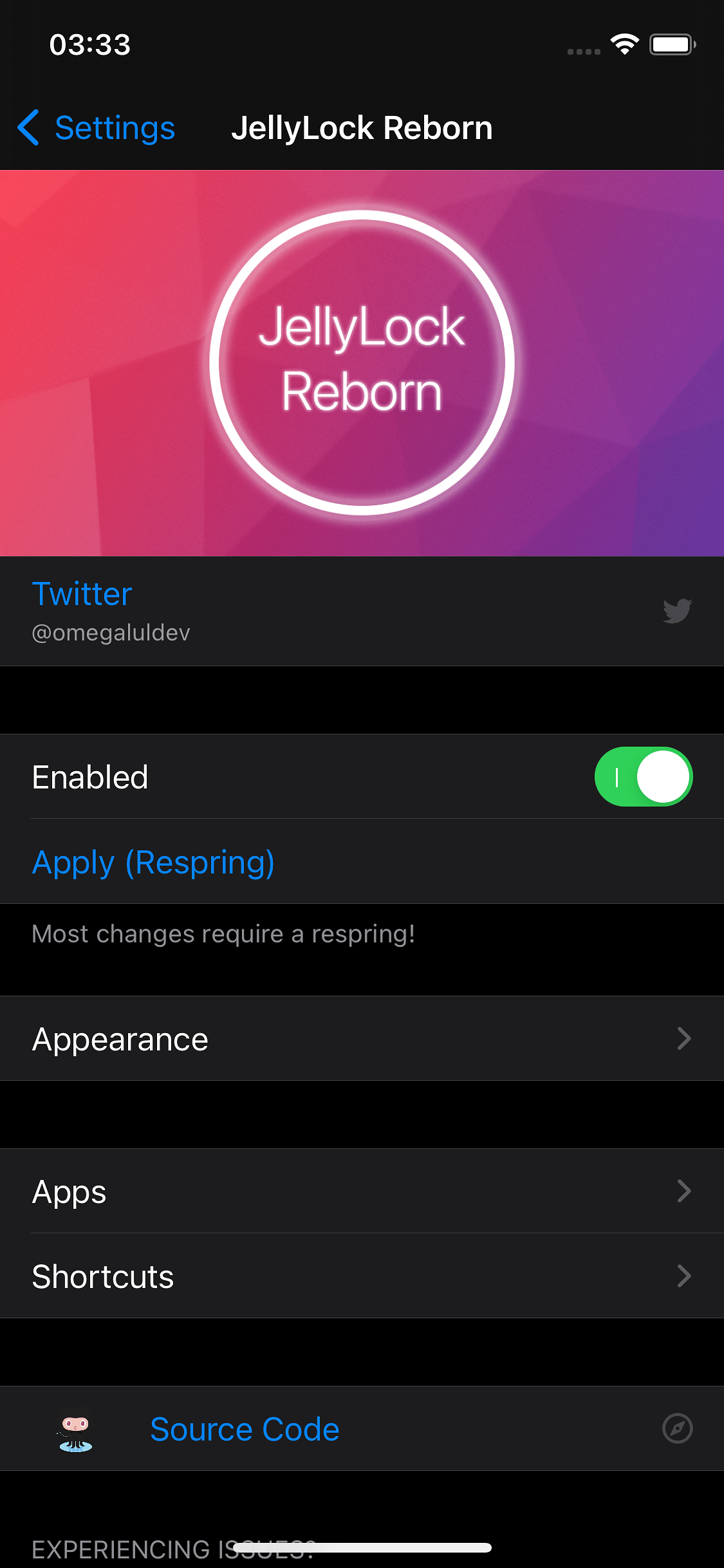 JellyLock Reborn Tweak Screenshot