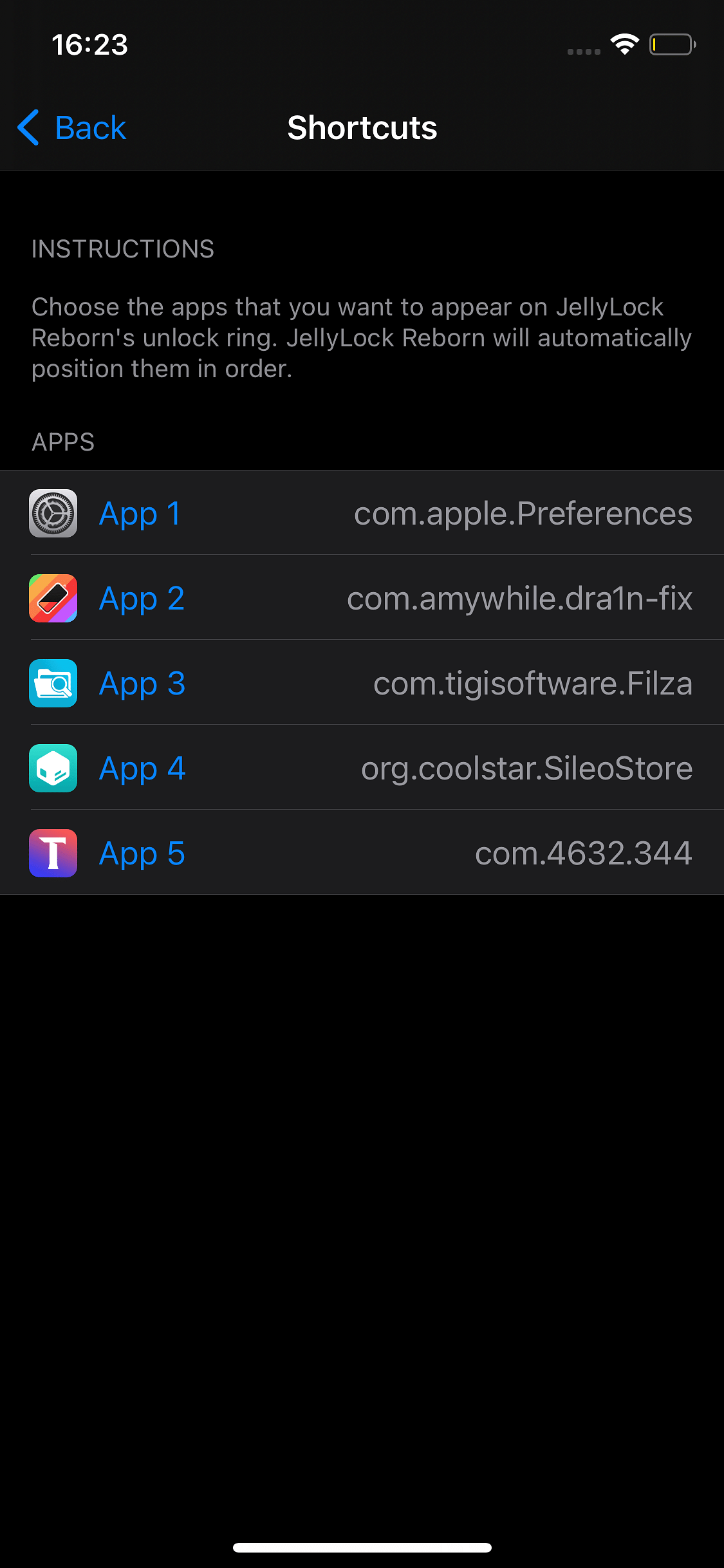JellyLock Reborn Tweak Screenshot