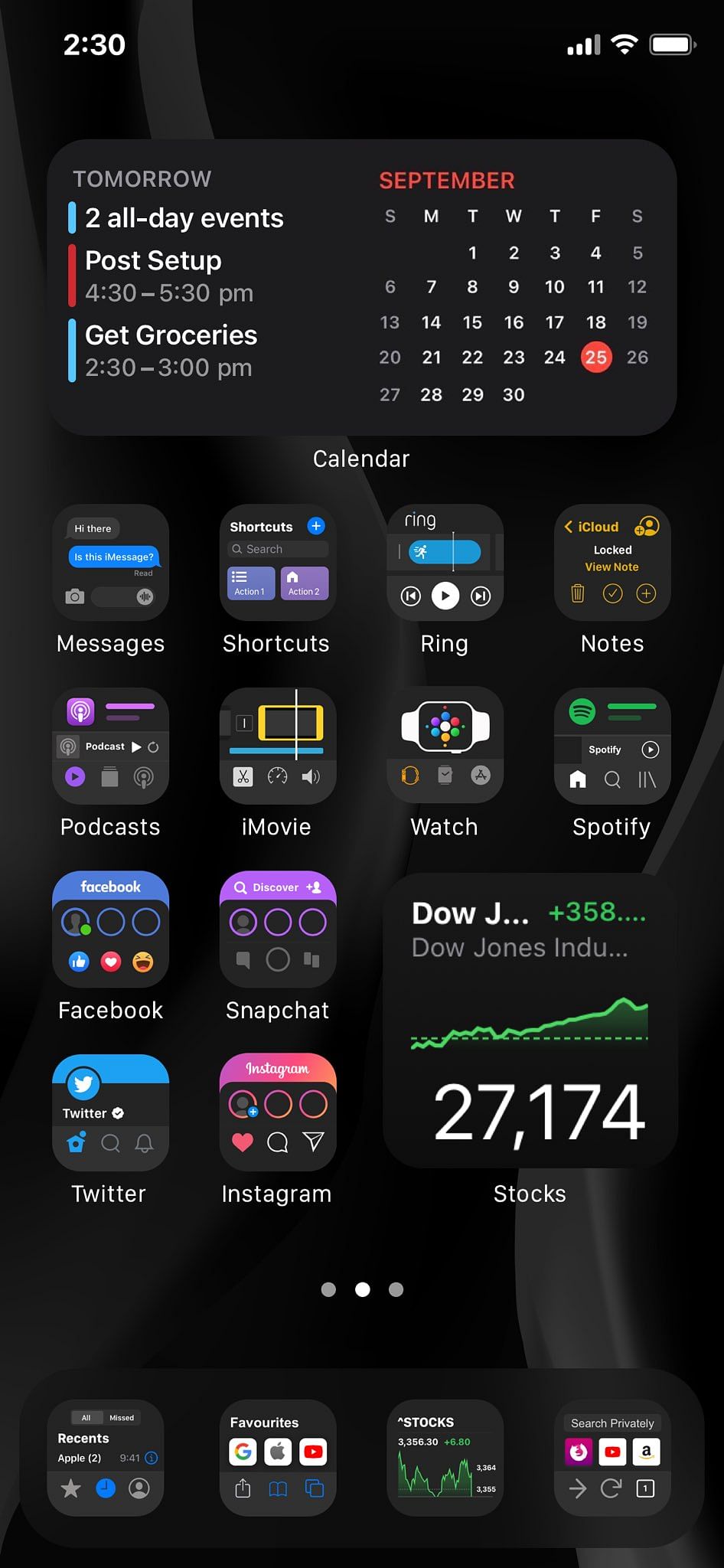 Peek Dark Tweak Screenshot