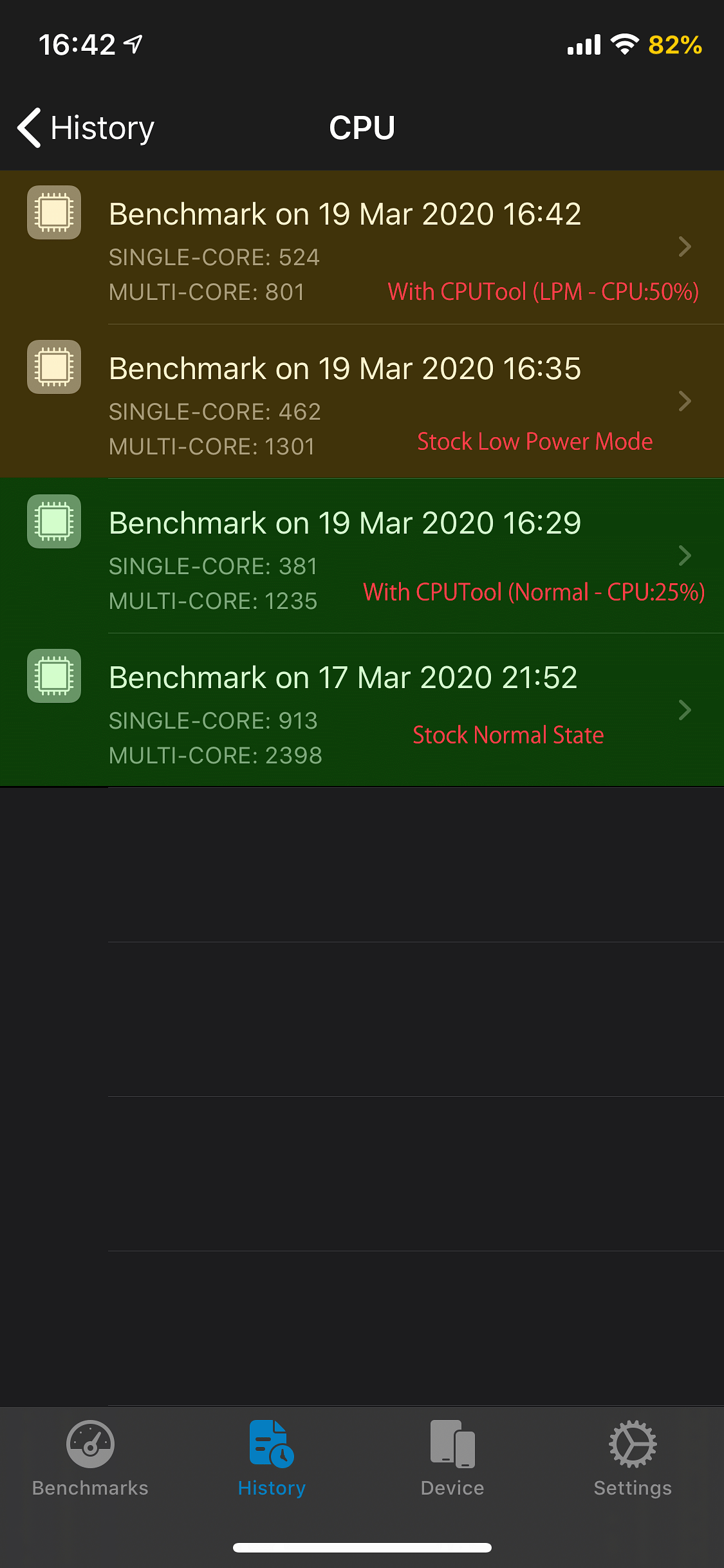 CPUTool Tweak Screenshot
