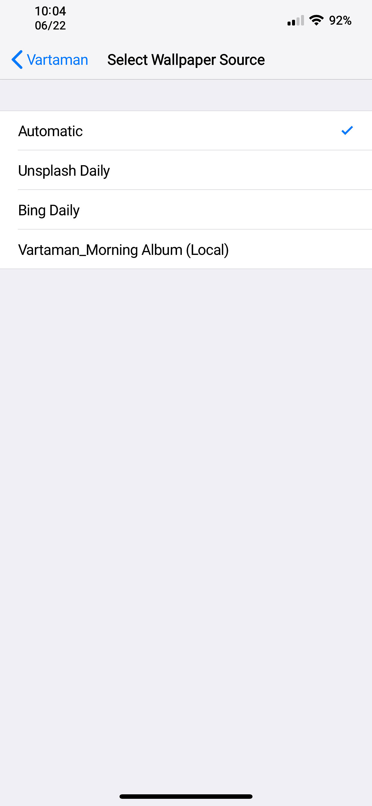 Vartaman Tweak Screenshot