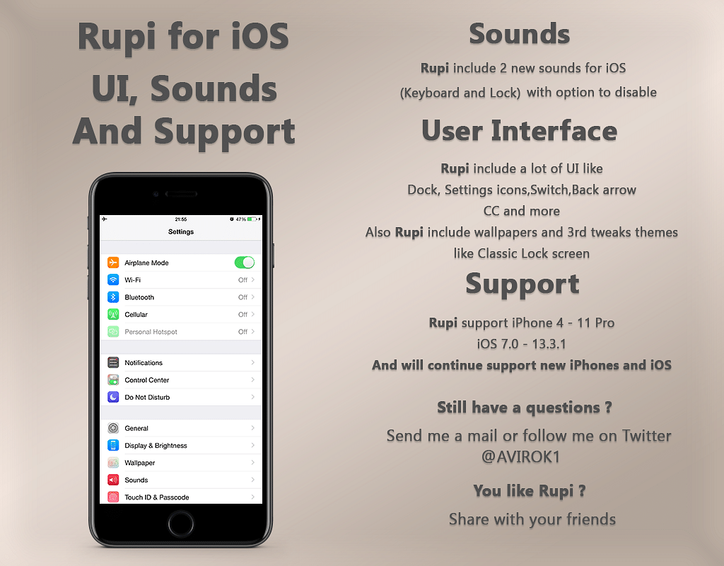 Rupi Tweak Screenshot
