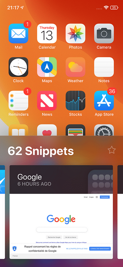 CopyLog Tweak Screenshot