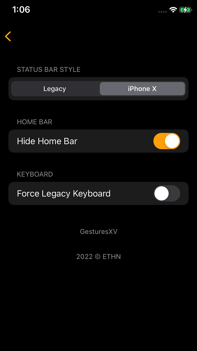 GesturesXV Tweak Screenshot