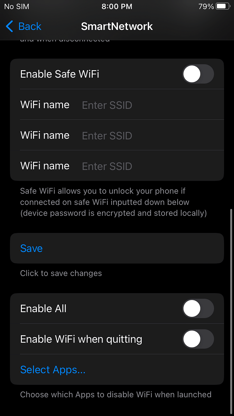 SmartNetwork iOS 15-16 Tweak Screenshot