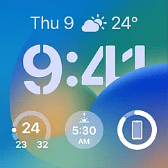 iOS 16 Style Time & Date Lockscreen