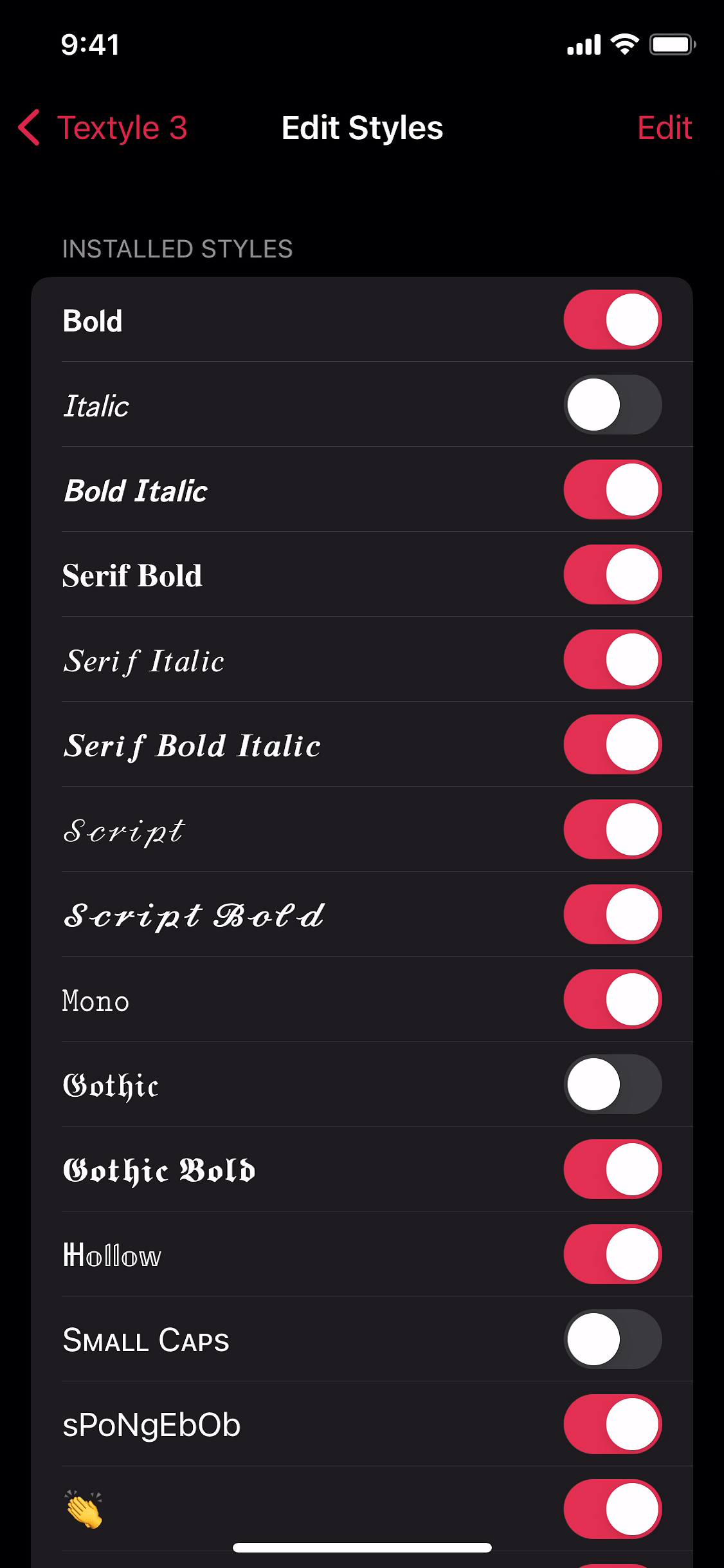 Textyle 3 Tweak Screenshot