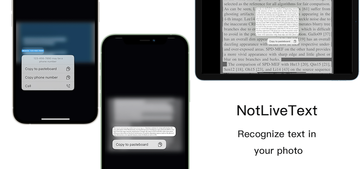 NotLiveText Tweak Screenshot