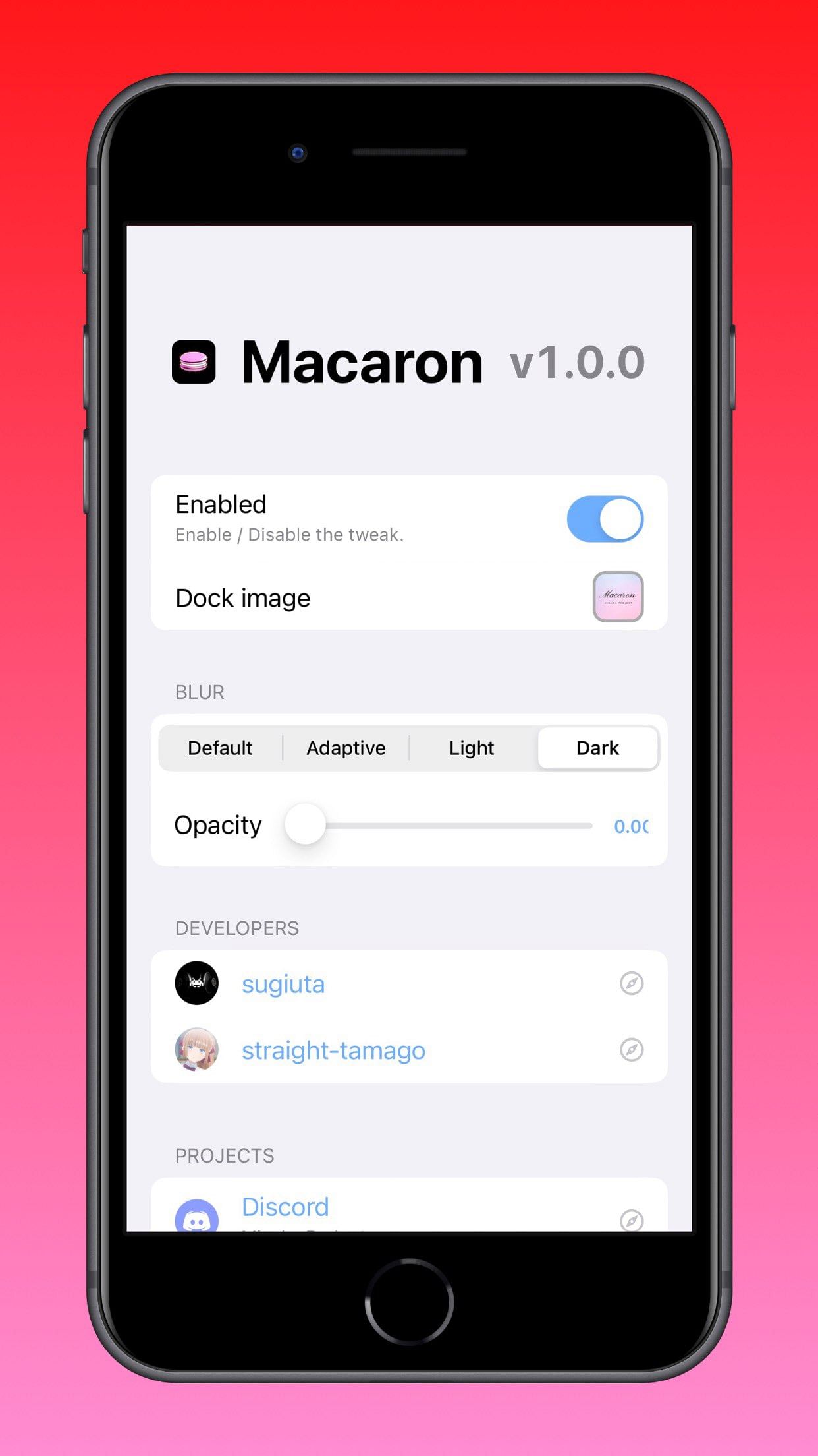 Macaron Tweak Screenshot