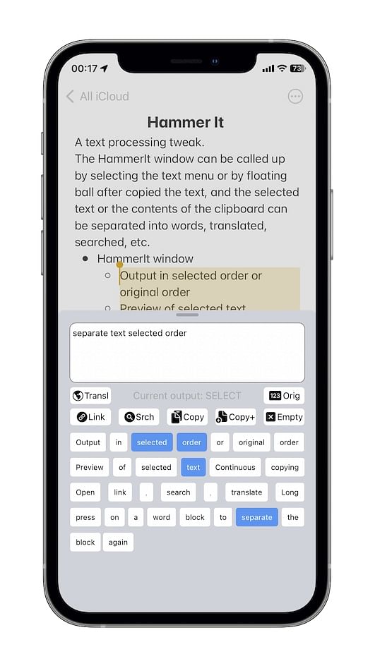 Hammer It Tweak Screenshot