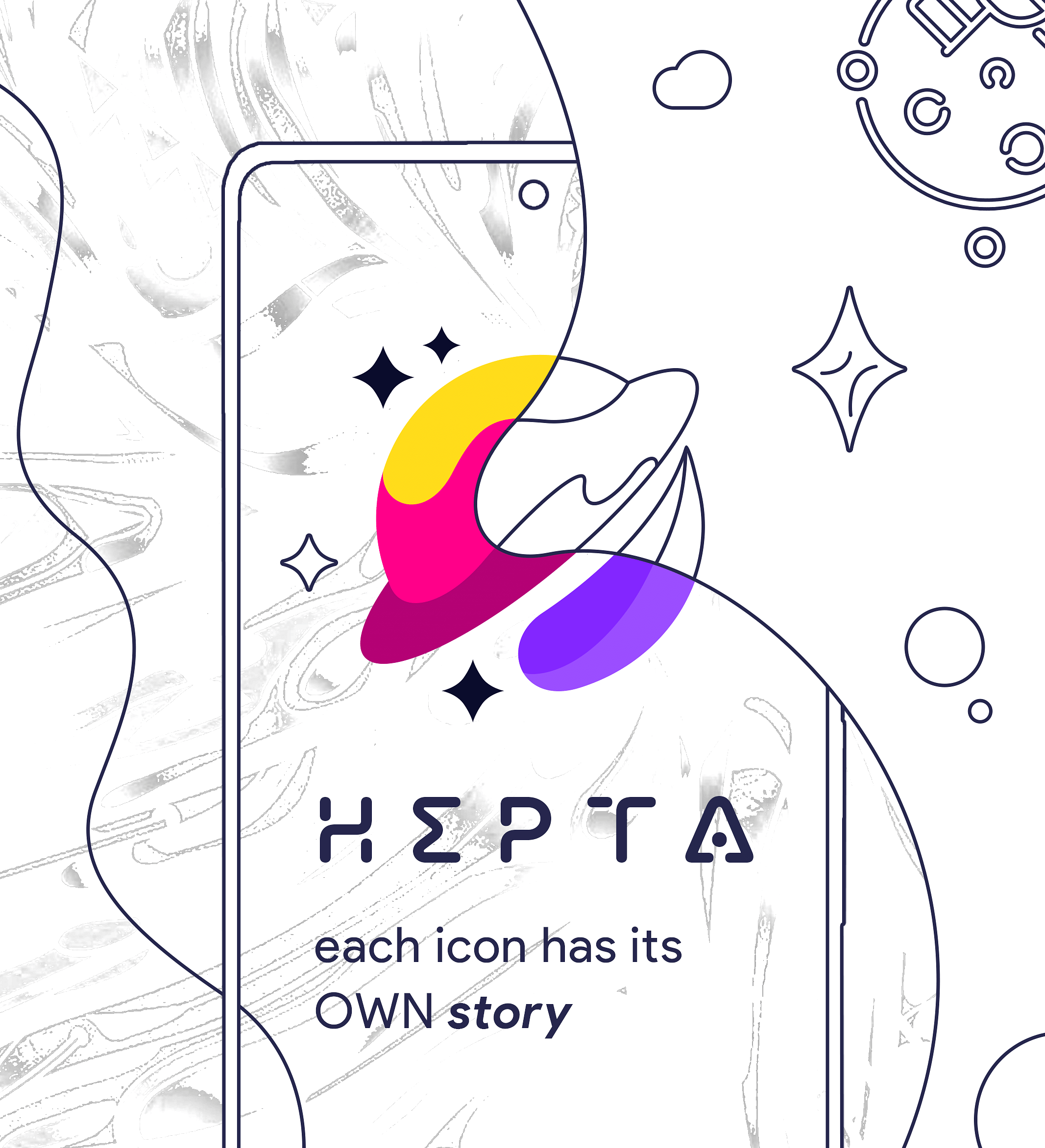 HEPTA Theme, Icons, Settings, Badges Tweak Screenshot