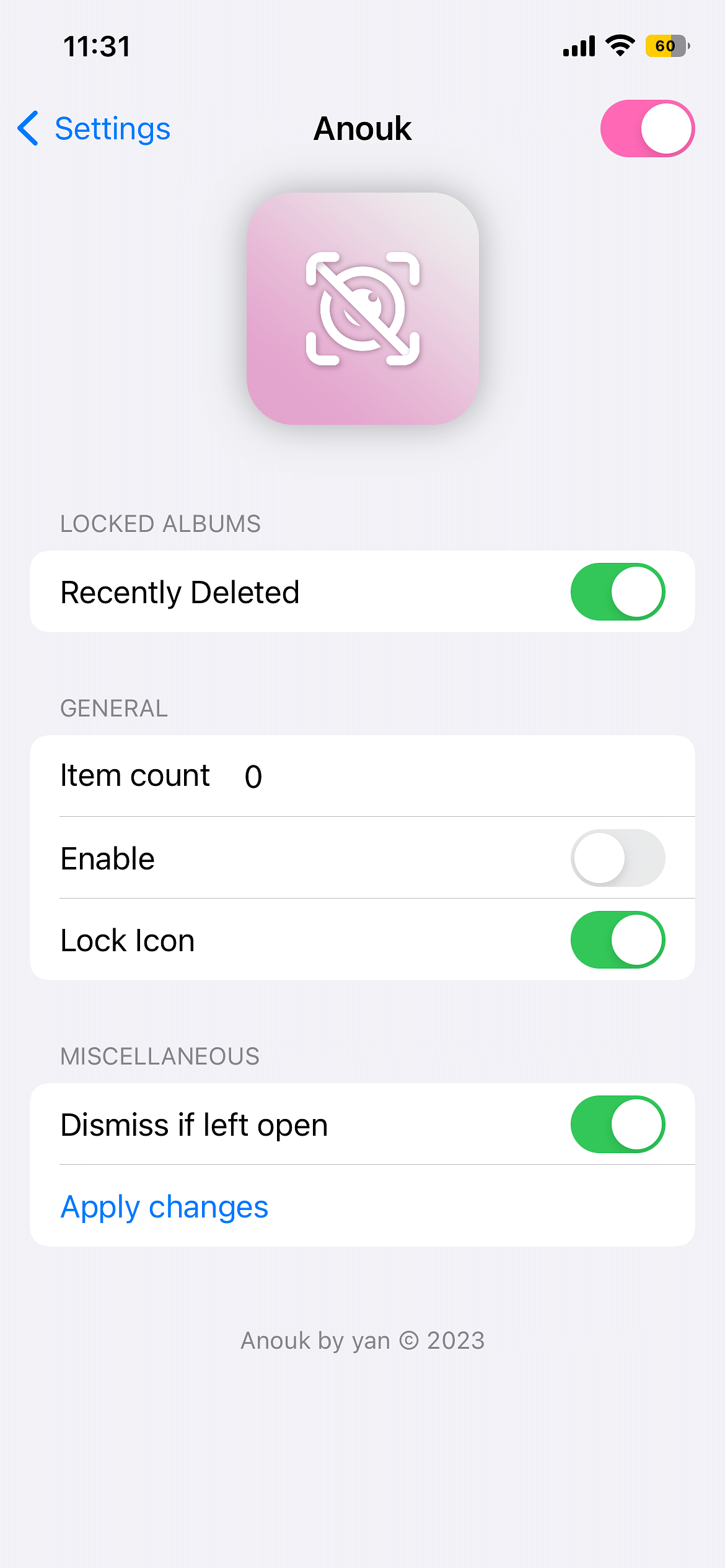 Anouk Tweak Screenshot