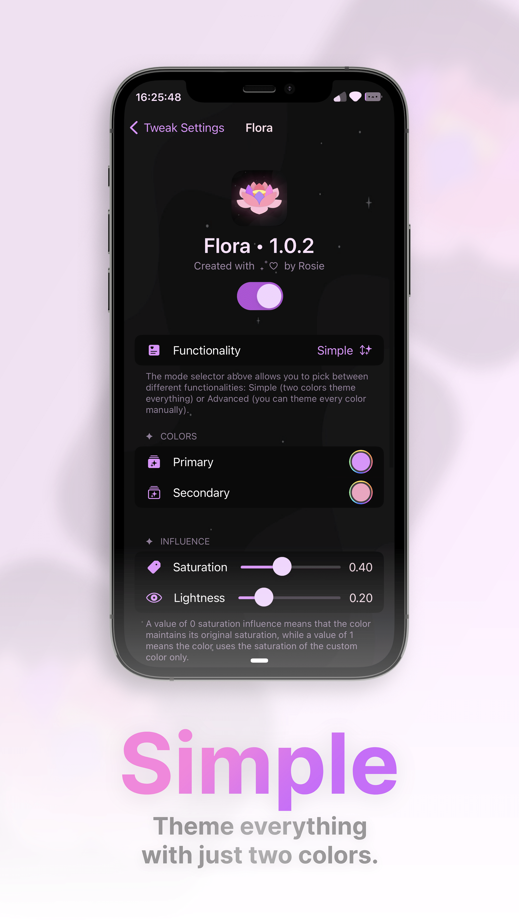 Flora Tweak Screenshot