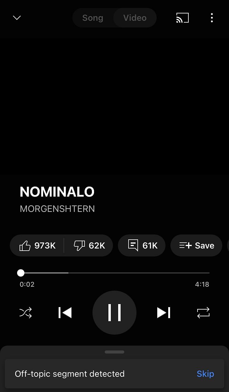 Sponsorblock for YouTube Music Tweak Screenshot