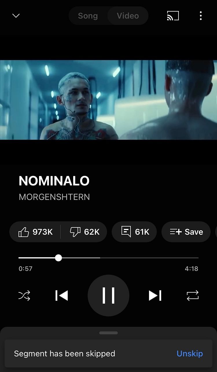 Sponsorblock for YouTube Music Tweak Screenshot