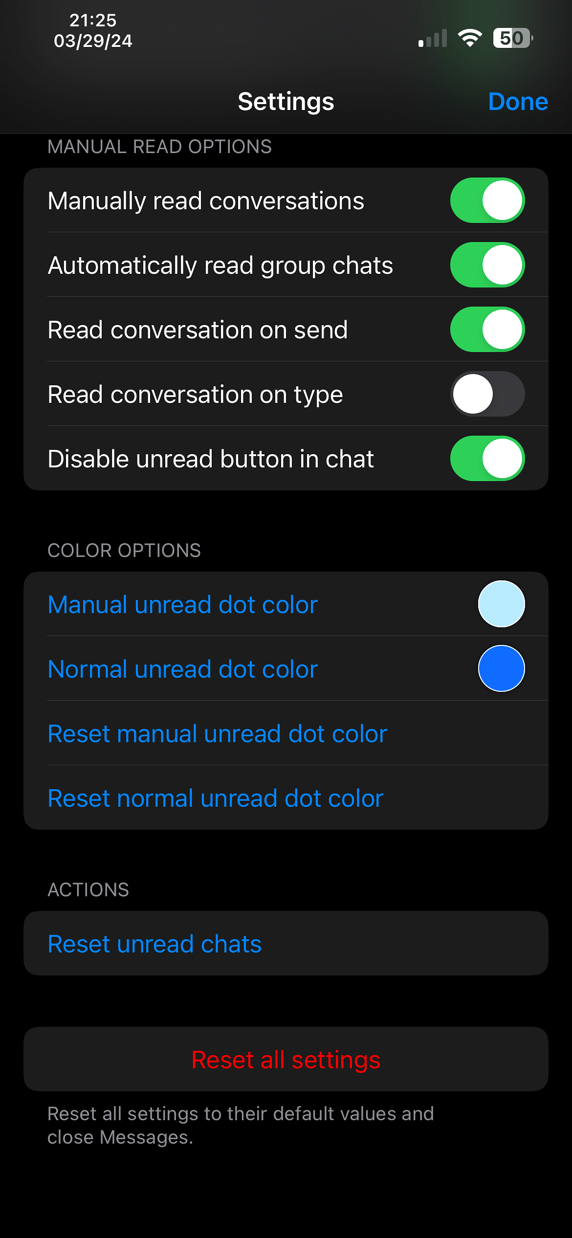 MessagesXI Tweak Screenshot