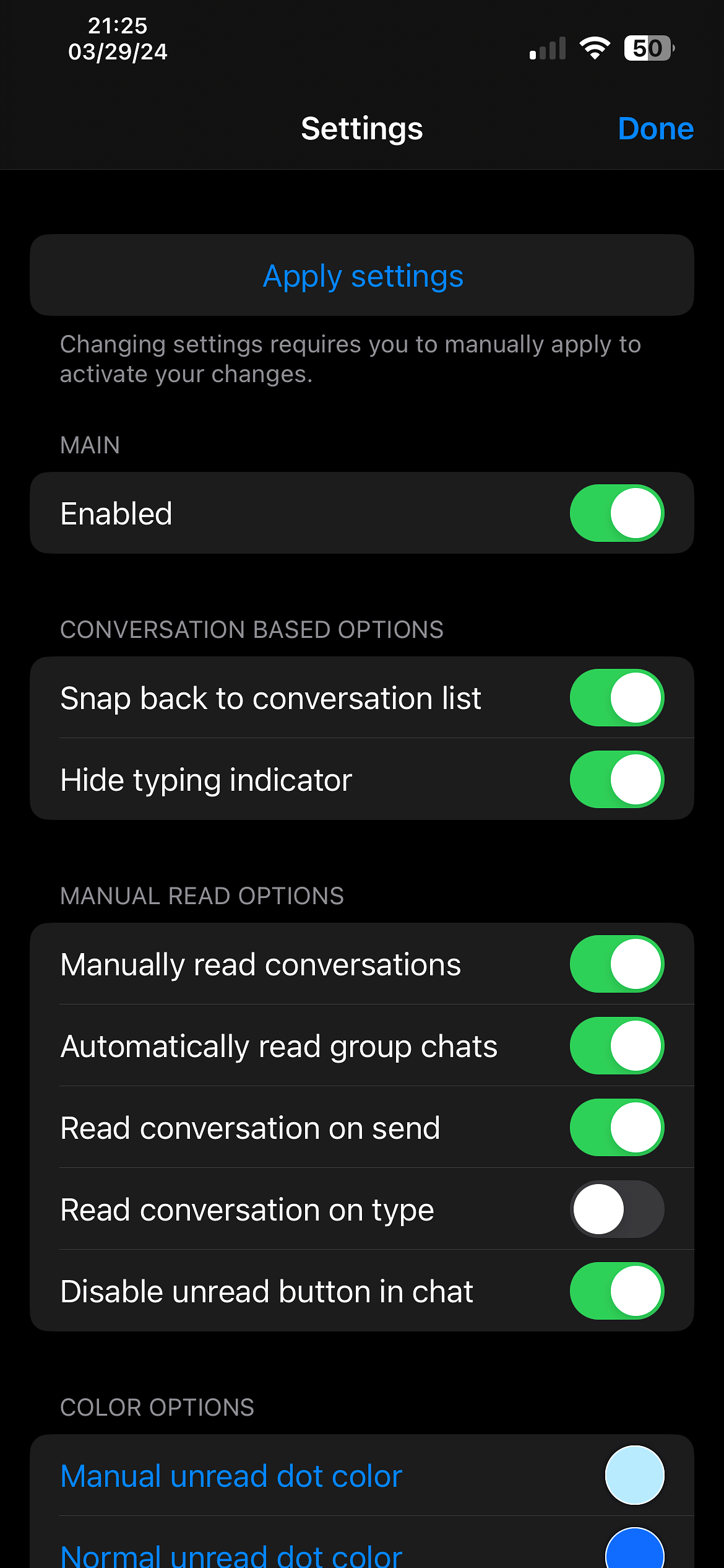 MessagesXI Tweak Screenshot