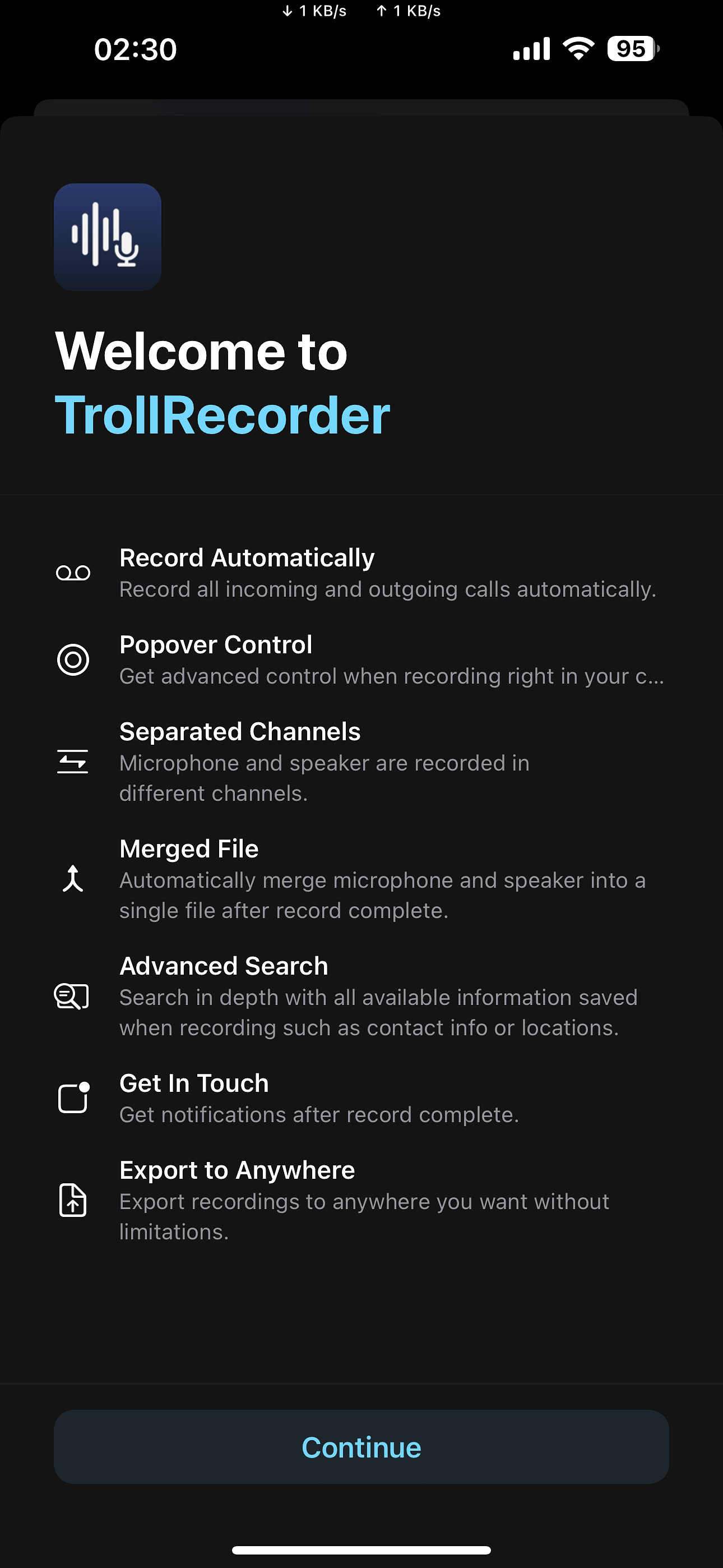 TrollRecorder JB Tweak Screenshot