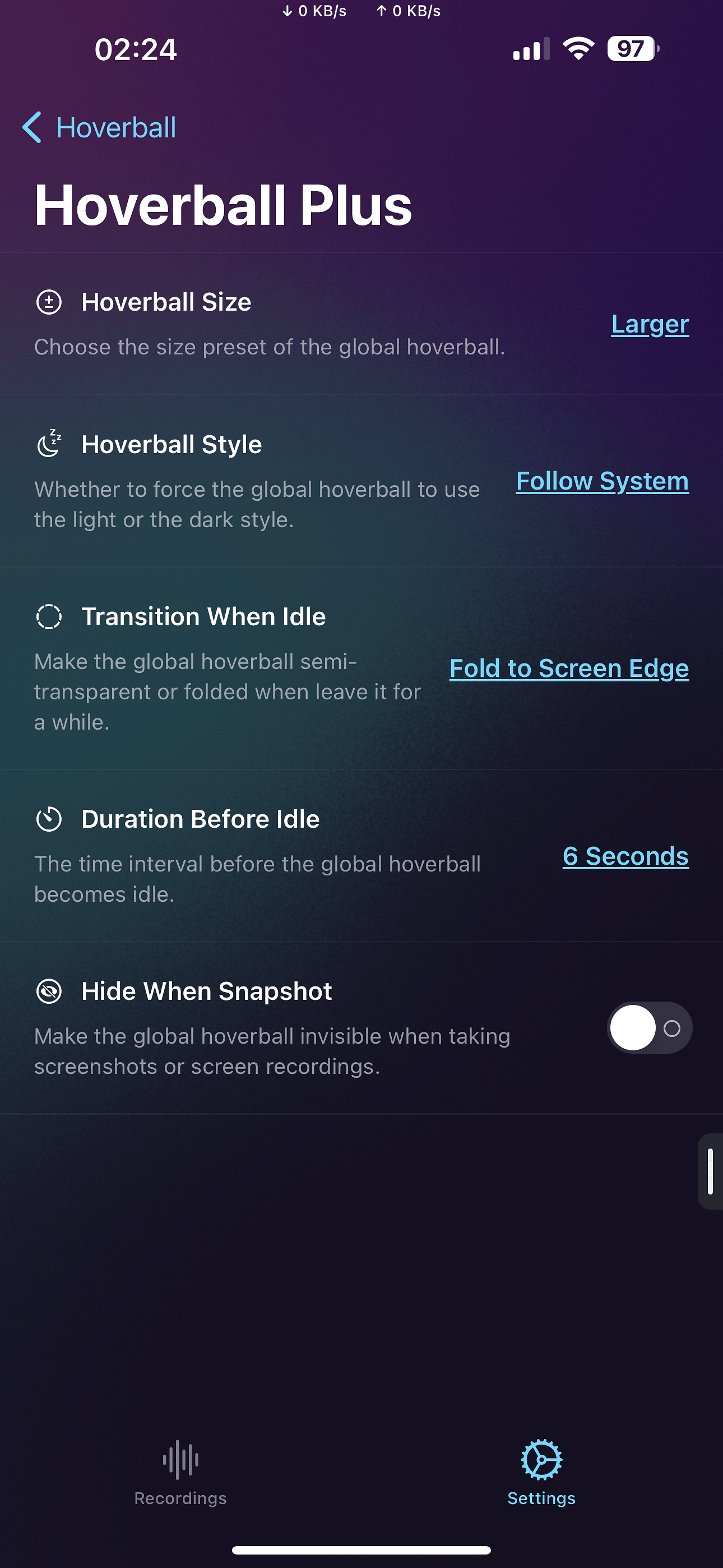 TrollRecorder JB Tweak Screenshot