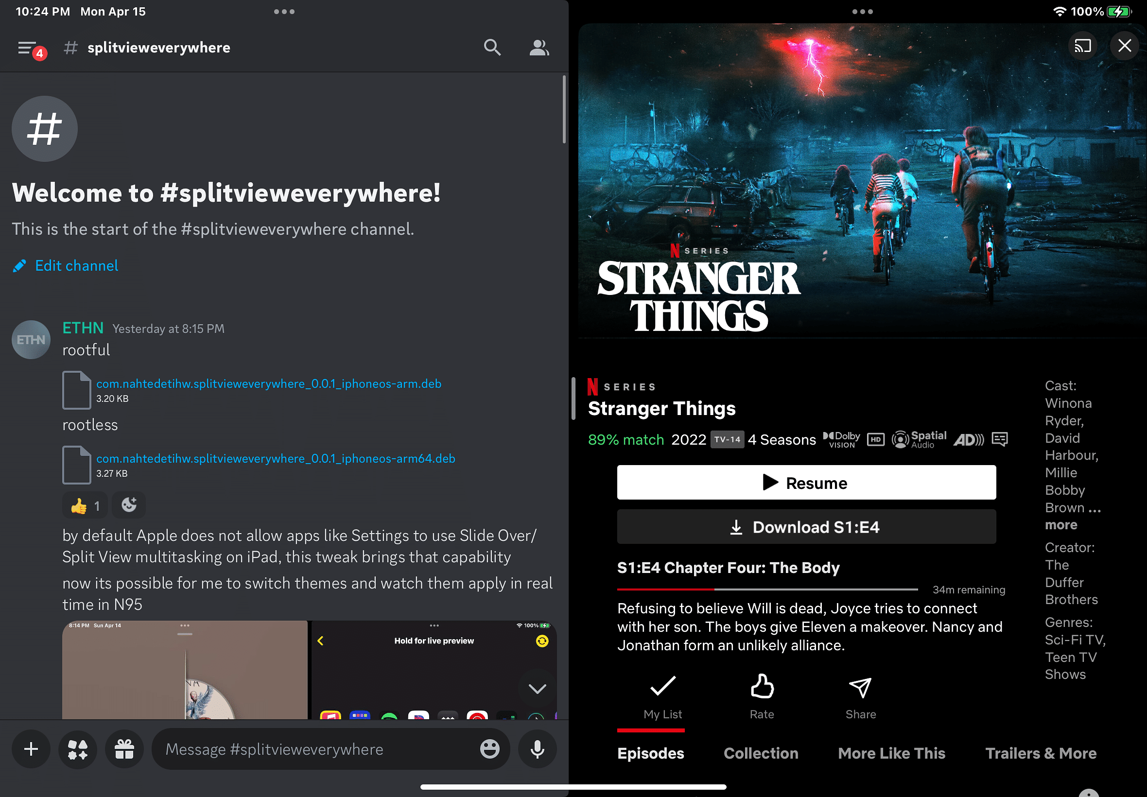 SplitViewEverywhere Tweak Screenshot