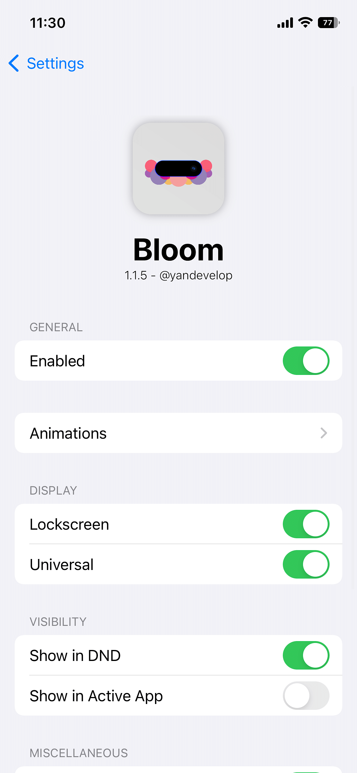 Bloom Tweak Screenshot