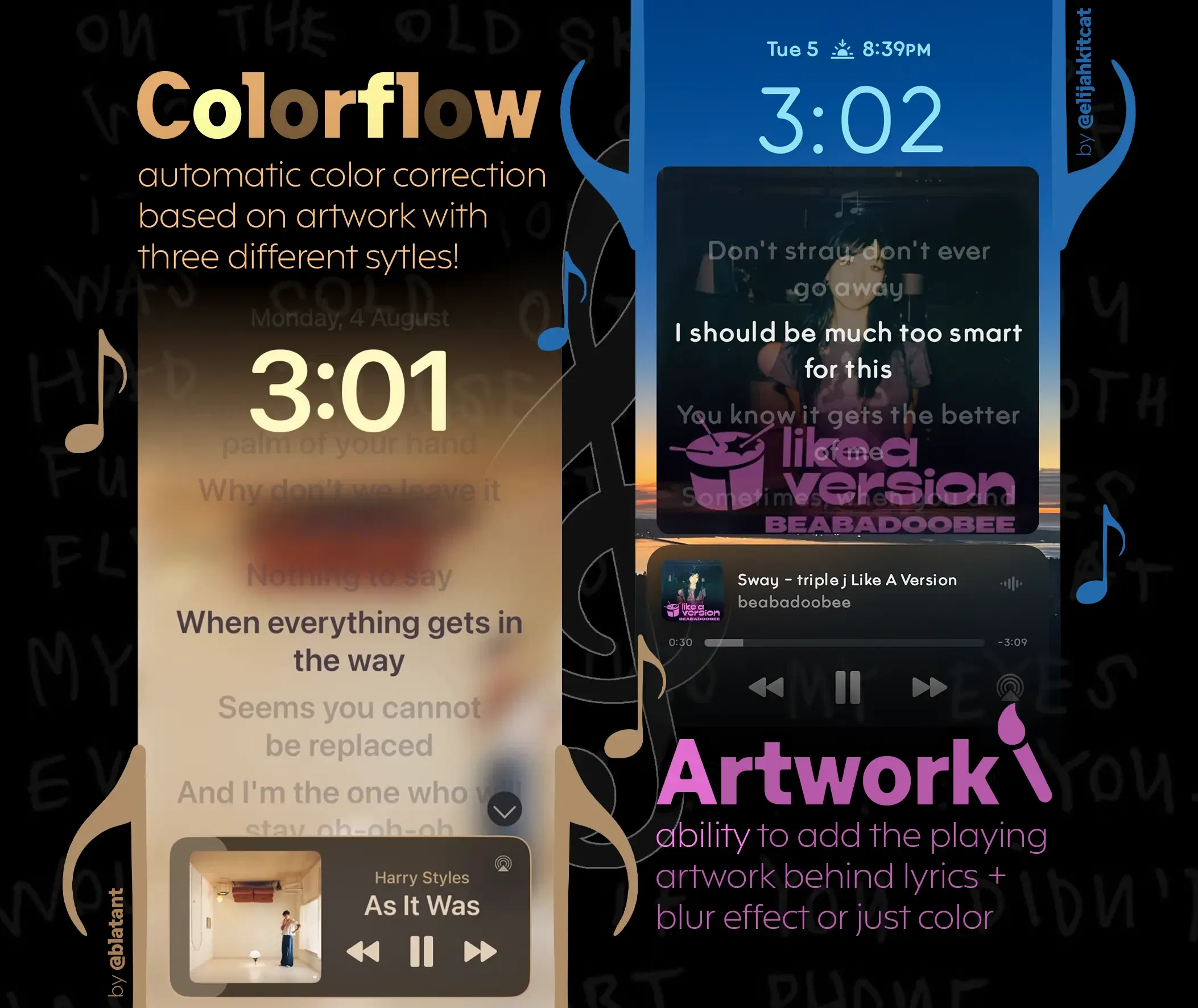 LSLyrics full-screen lyrics in the official package screenshot